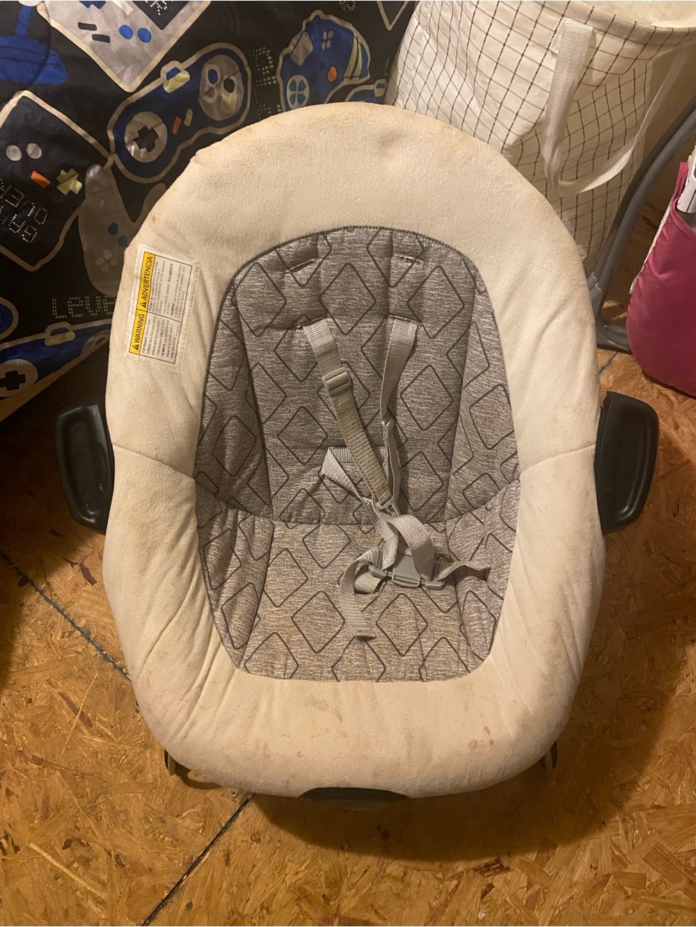 Unbranded Kids Infant Bouncer Seat - Beige and Gray